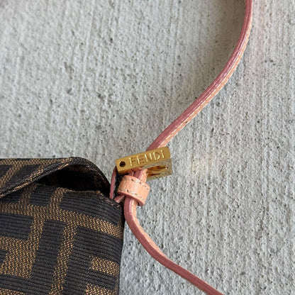 Fendi Baguette Shoulder Bag Zucca Pattern — view 6
