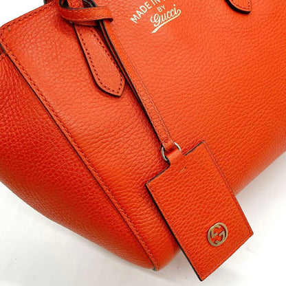 Gucci 2-way Bag Swing Leather Orange