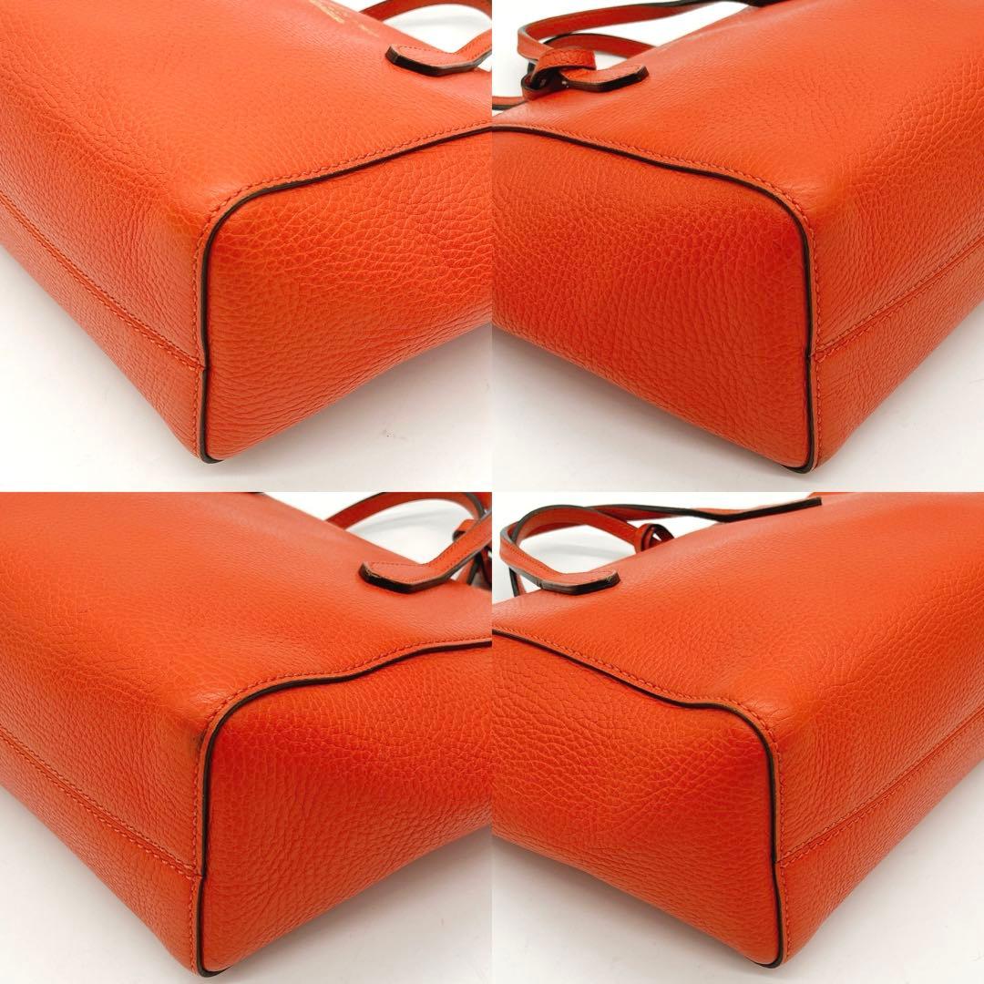 Gucci 2-way Bag Swing Leather Orange