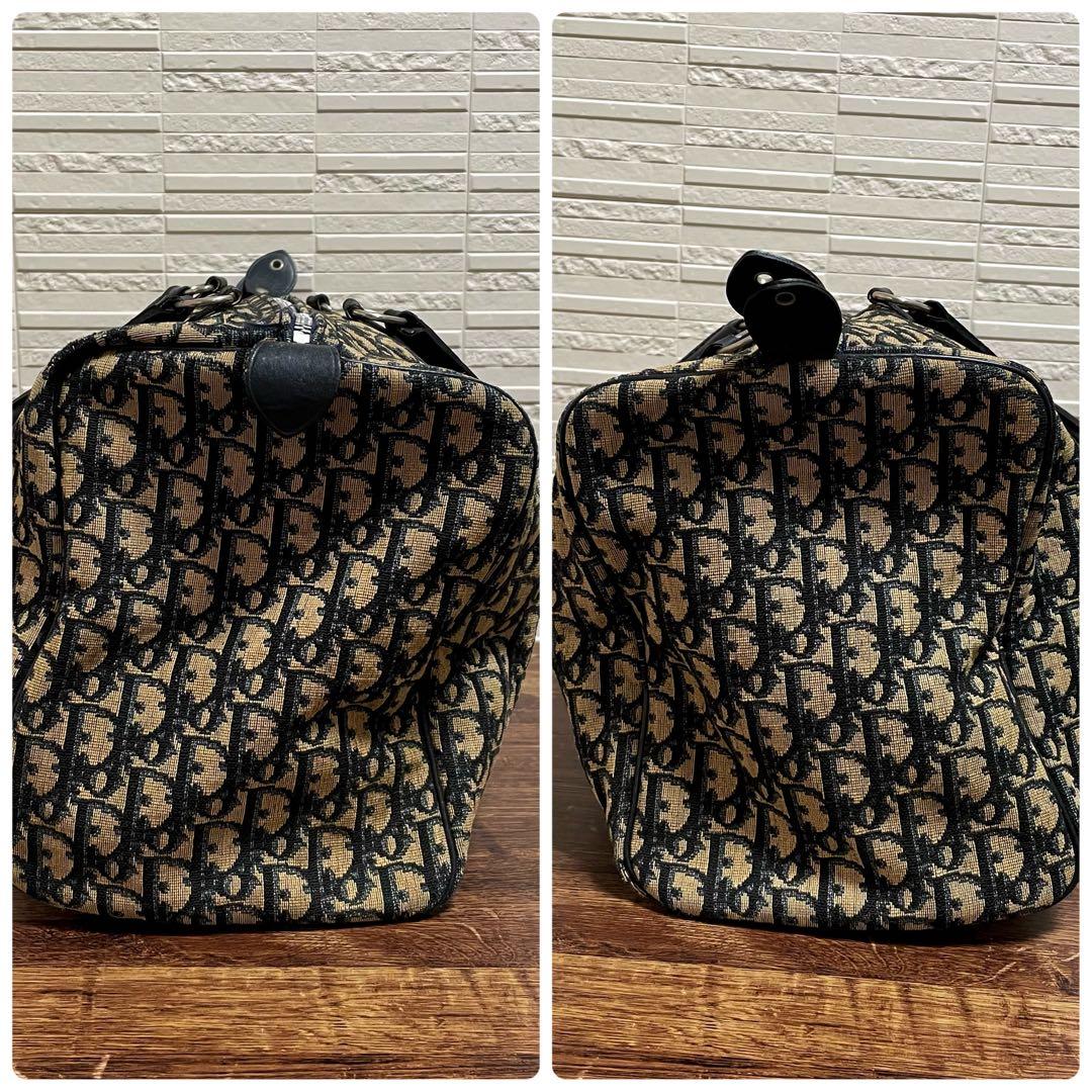 Dior Trotter Canvas Leather Boston Hand Bag All Over Pattern — view 3