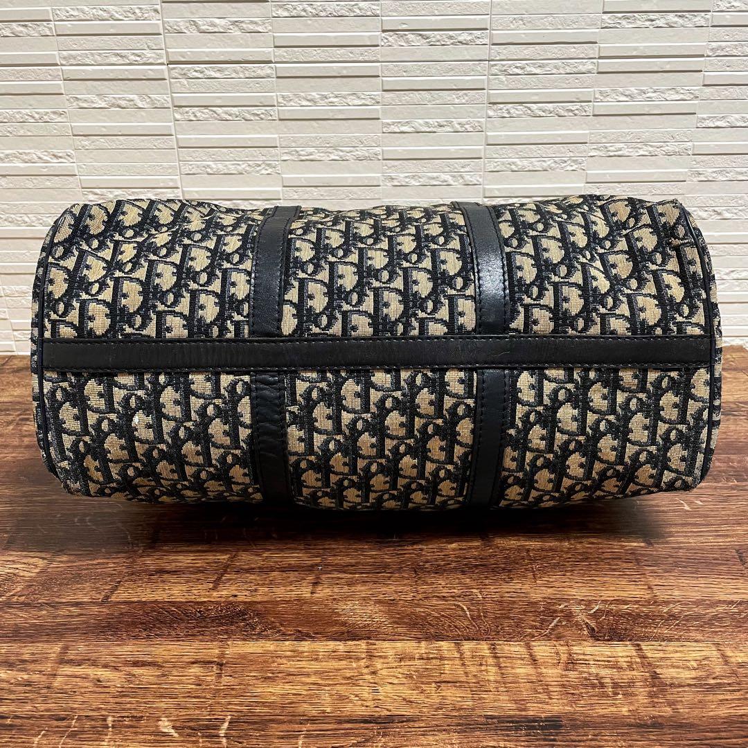 Dior Trotter Canvas Leather Boston Hand Bag All Over Pattern — view 4