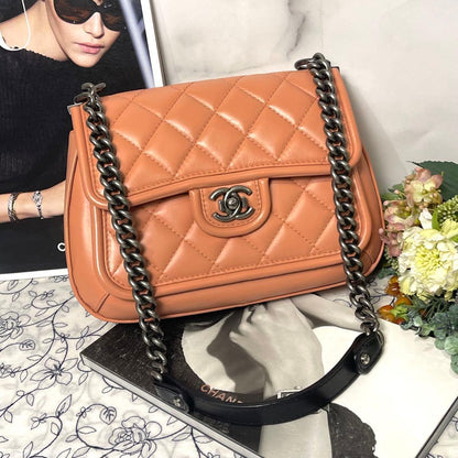 Chanel Double Flap Quilted Boy Pink