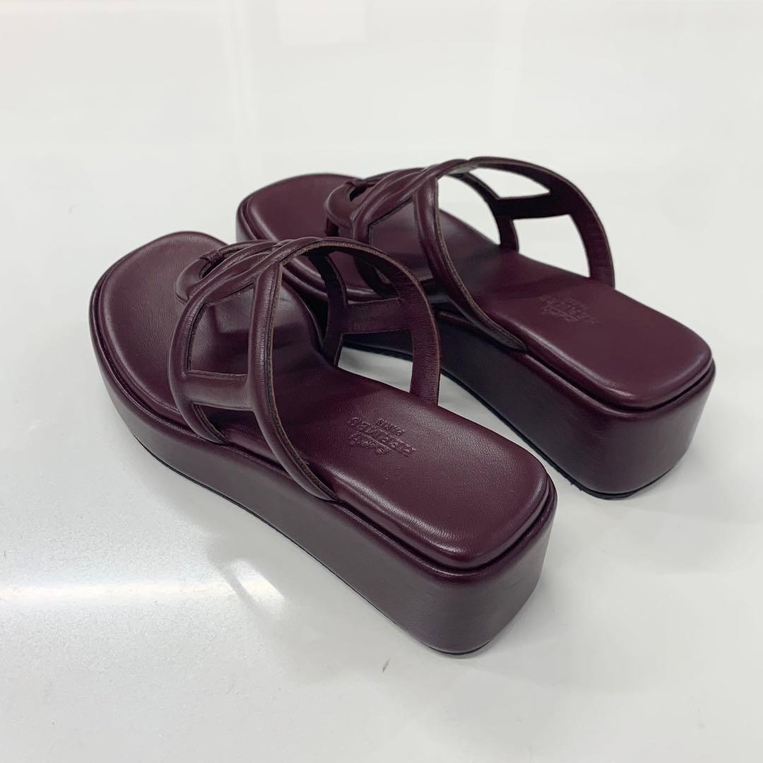 Hermes Gypsy Chaine D'ancre Platform Thong Sandals