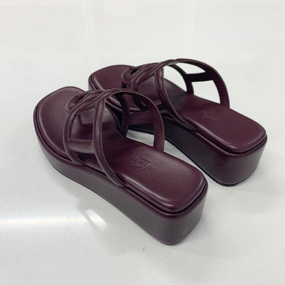 Hermes Gypsy Chaine D'ancre Platform Thong Sandals
