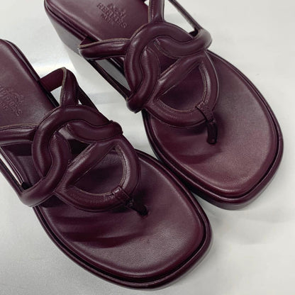 Hermes Gypsy Chaine D'ancre Platform Thong Sandals