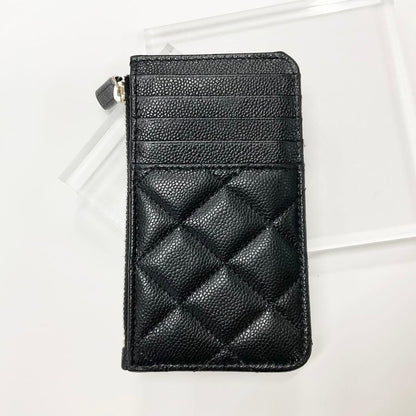 Chanel Caviar Leather CC Logo Fragment Case Coin Purse — view 3