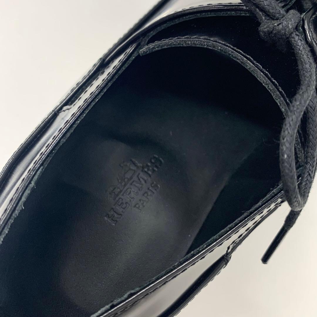 Hermes Leather Thick Sole Loafer Black