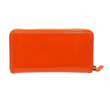 Chanel Patent Leather Coco Mark Round Zipper Long Wallet
