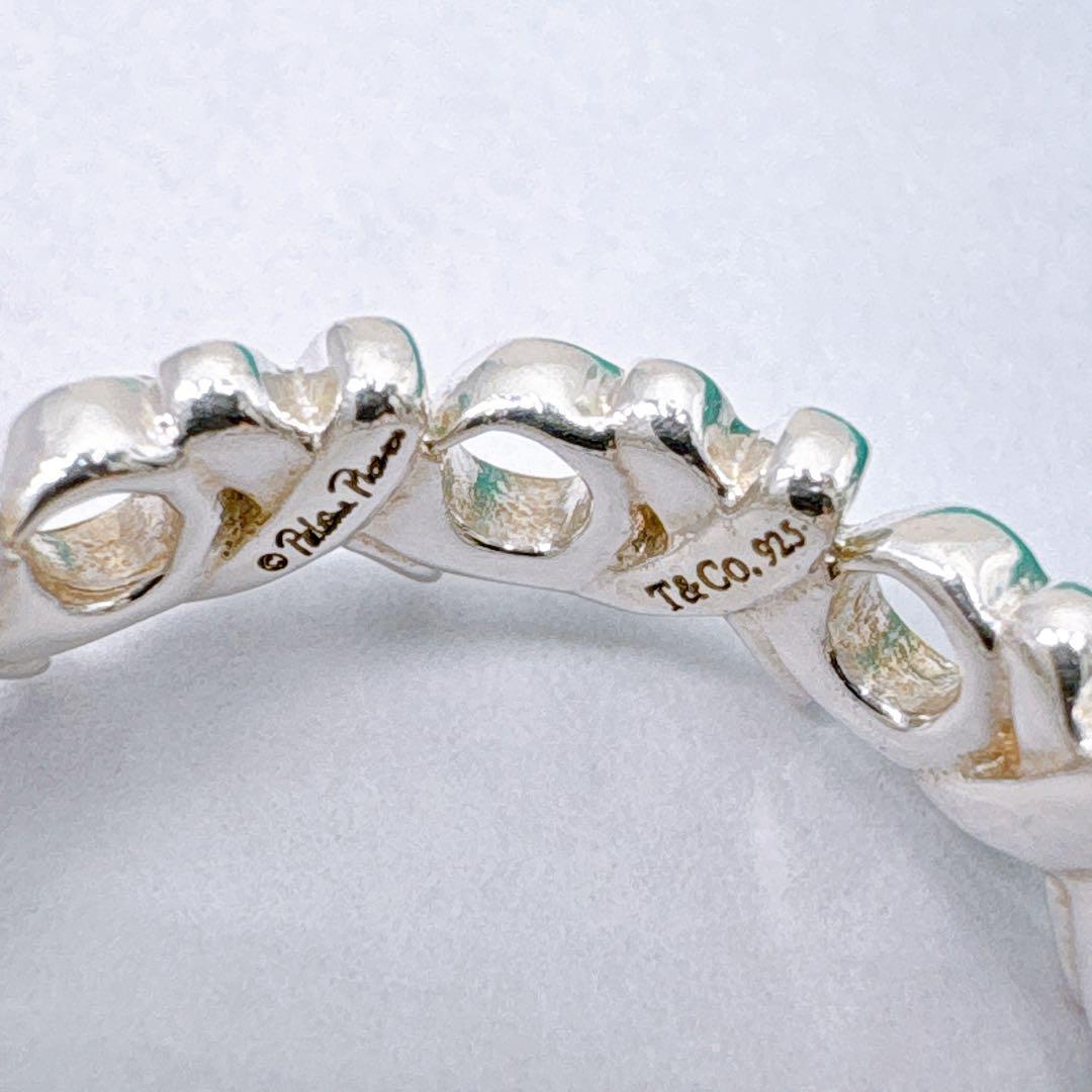 Tiffany & Co Love & Kiss Narrow Ring #10 925 Silver