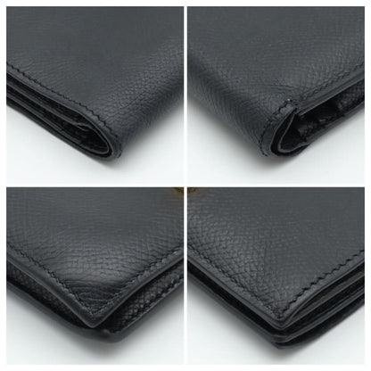 Hermes Bearn Compact Veau Epsom Bifold Wallet Black — view 8