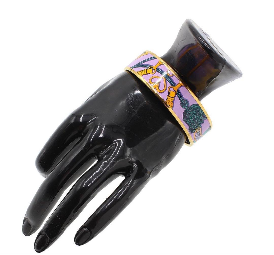 Hermes Enamel GM Bangle Bracelet — view 3