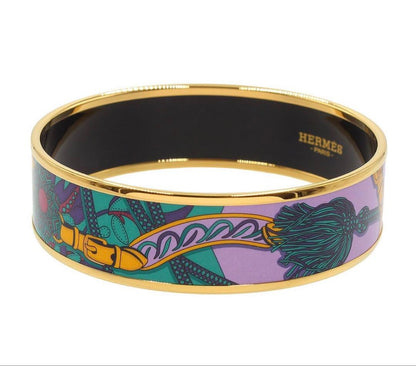 Hermes Enamel GM Bangle Bracelet — view 4