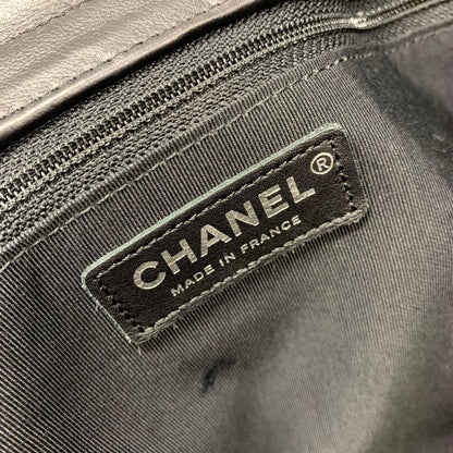 Chanel CC Logo Quilted Lambskin Turnlock Chain Tote