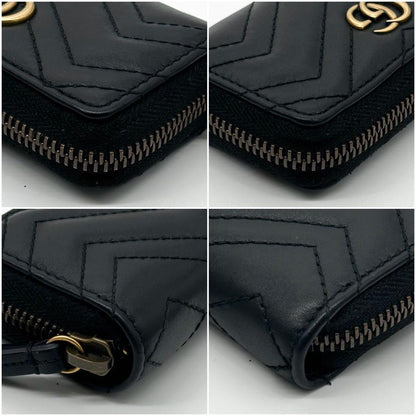 Gucci Marmont Quilted L-shaped Coin Purse Case Double — view 5