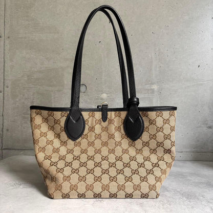 Gucci Handle GG Canvas Tortissima Reversible Handbag — view 2