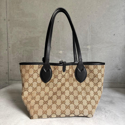 Gucci Handle GG Canvas Tortissima Reversible Handbag — view 3