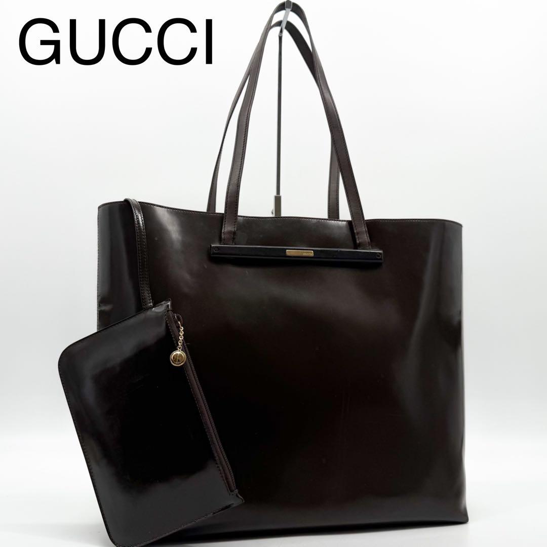Gucci Tote Bag Cabas Leather Tom Ford Era Vintage
