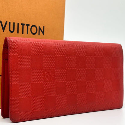 Louis Vuitton Portefeuille Brazza Damier Infini Orange Wallet