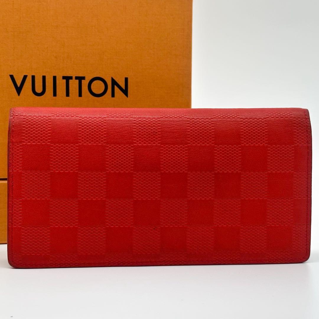 Louis Vuitton Portefeuille Brazza Damier Infini Orange Wallet — view 3