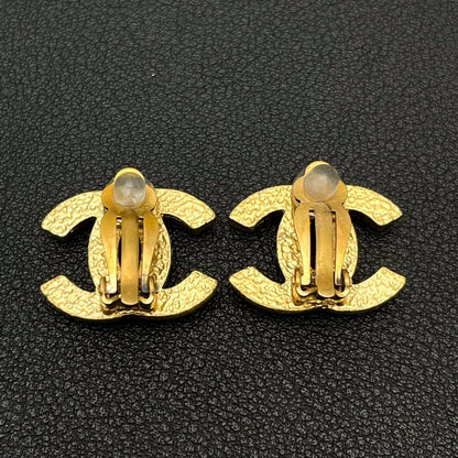 Chanel CC Logo Earrings Faux Pearl Icon Coco