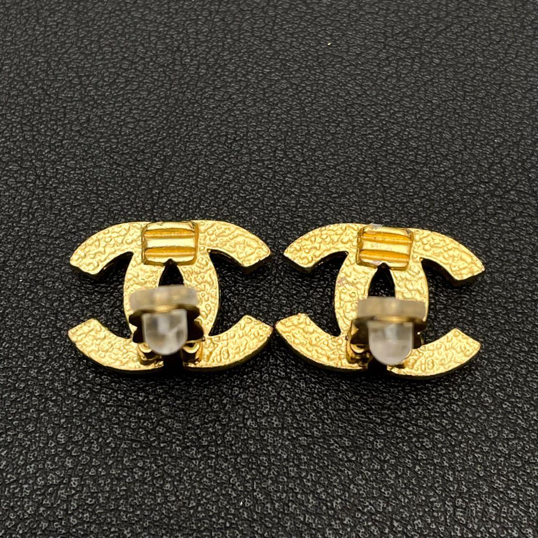 Chanel CC Logo Earrings Faux Pearl Icon Coco
