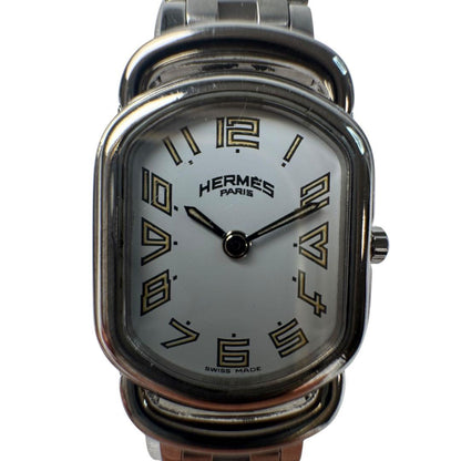 Hermes Watch Rallye White Dial SS Quartz — view 2