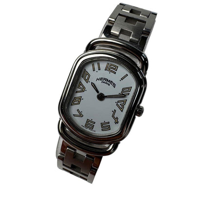 Hermes Watch Rallye White Dial SS Quartz — view 4