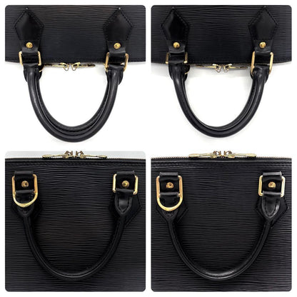 Louis Vuitton Epi Alma PM Handbag Noir Black Gold — view 7