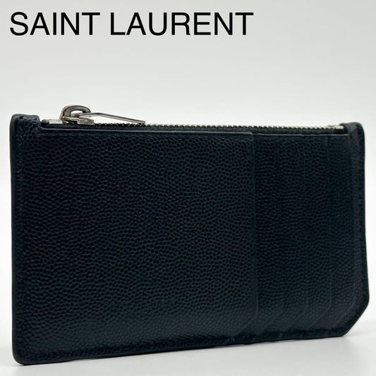 Saint Laurent Fragment Case Caviar Leather Coin Purse