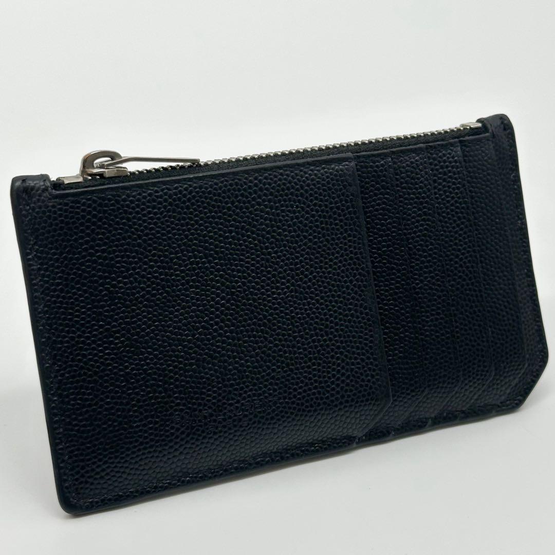 Saint Laurent Fragment Case Caviar Leather Coin Purse — view 4