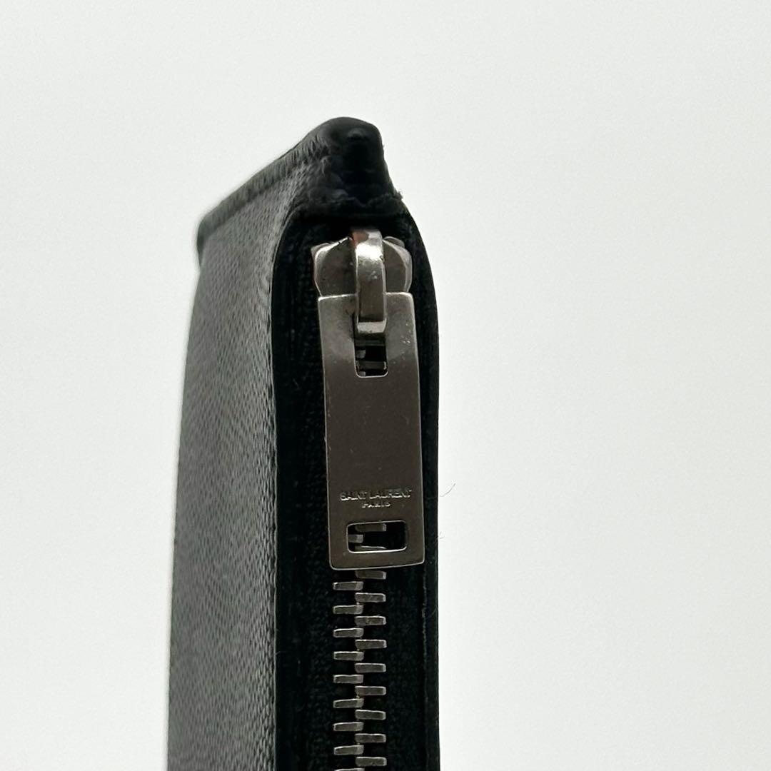 Saint Laurent Fragment Case Caviar Leather Coin Purse — view 9