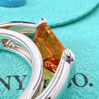 Tiffany & Co Citrine Stone Ring 95 925 Silver