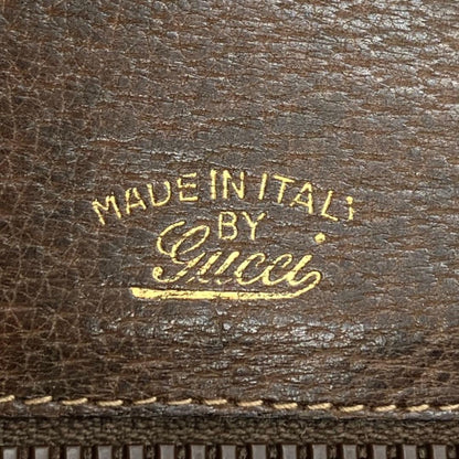 Gucci Shoulder Bag Gold Hardware Leather Brown