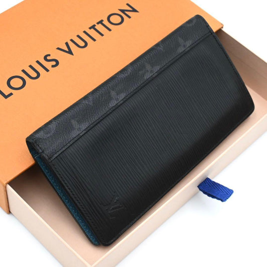 Louis Vuitton Epi Eclipse Portefeuille Brazza Wallet Black