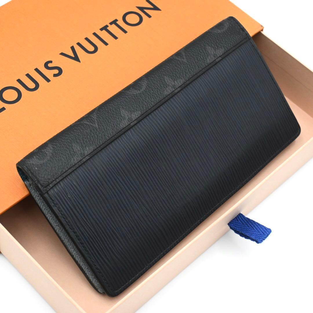 Louis Vuitton Epi Eclipse Portefeuille Brazza Wallet Black — view 2