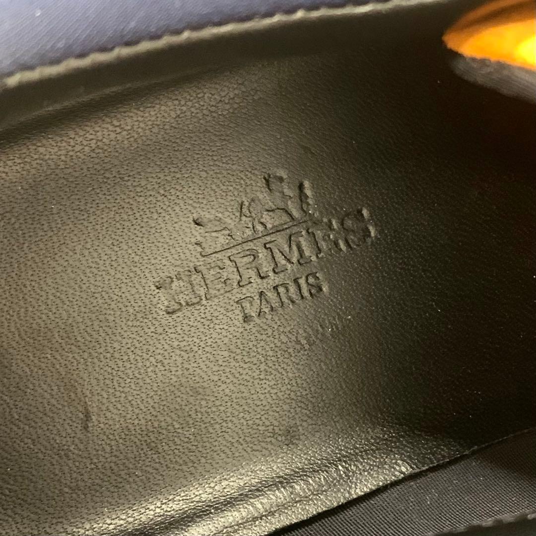 Hermes Bouncing Fabric Suede Sneakers Navy Gray — view 8