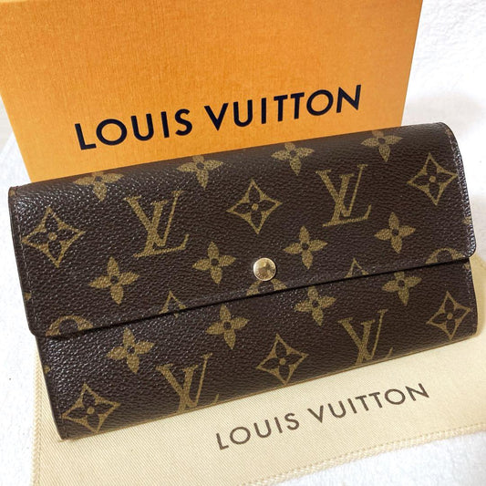 Louis Vuitton Portefeuille Sarah Monogram Long Wallet With 10 Card Slots