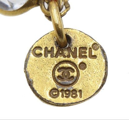 Chanel Faux Pearl Line Stone Necklace — view 7