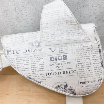 Dior Saddle Bag New Space Newspaper Print — view 3