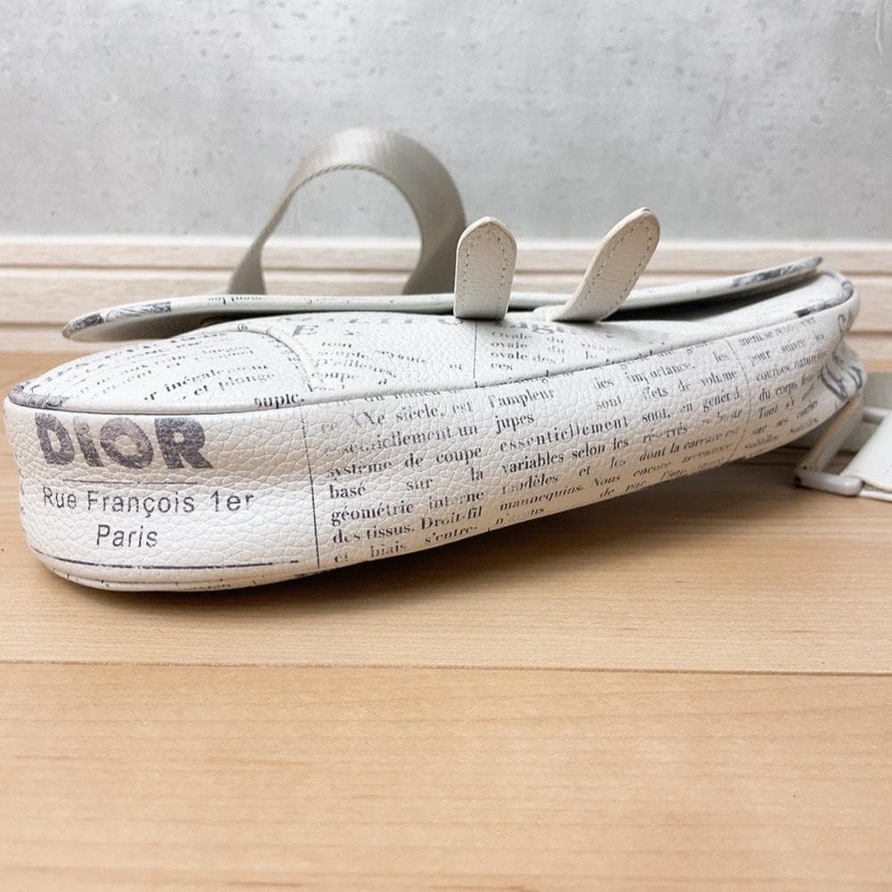 Dior Saddle Bag New Space Newspaper Print — view 4