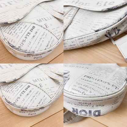 Dior Saddle Bag New Space Newspaper Print — view 5