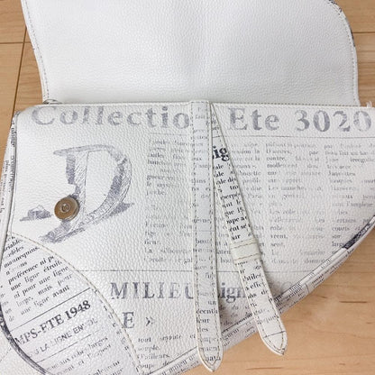 Dior Saddle Bag New Space Newspaper Print — view 6