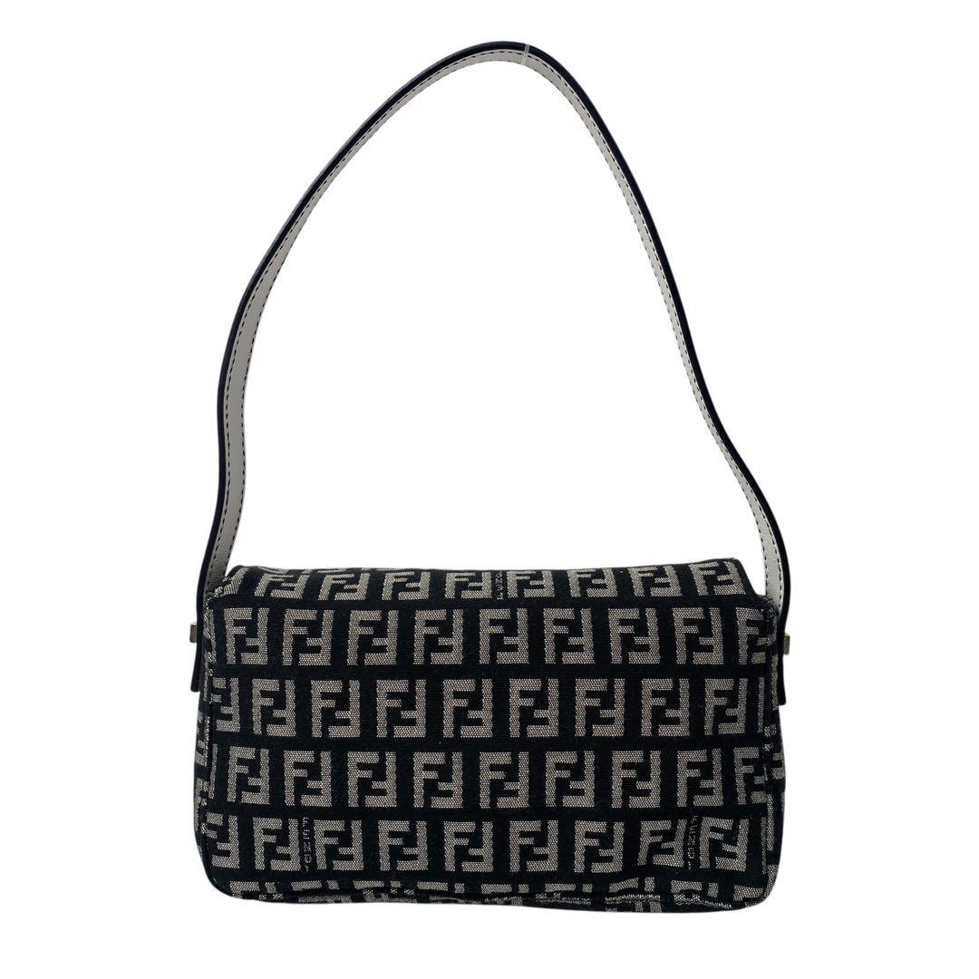 Fendi Zucca Pattern Mini Handbag Canvas Leather