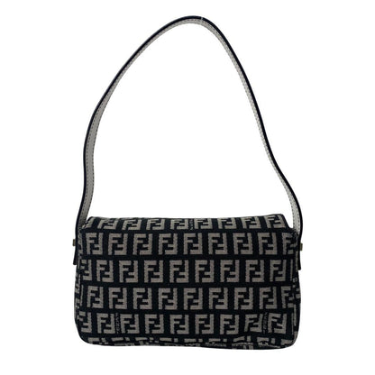 Fendi Zucca Pattern Mini Handbag Canvas Leather