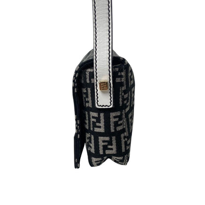 Fendi Zucca Pattern Mini Handbag Canvas Leather