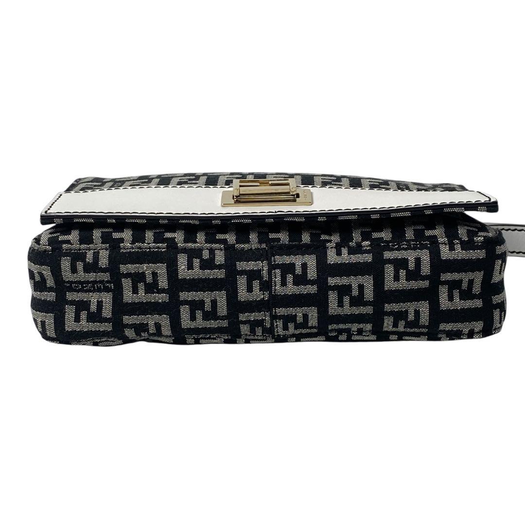 Fendi Zucca Pattern Mini Handbag Canvas Leather