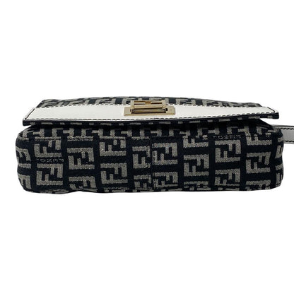 Fendi Zucca Pattern Mini Handbag Canvas Leather