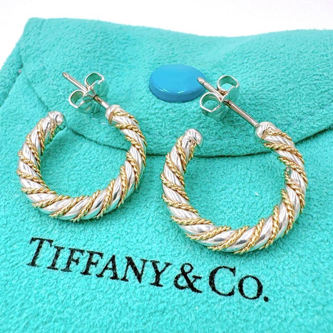 Tiffany & Co Twisted Combi Earrings Silver Gold