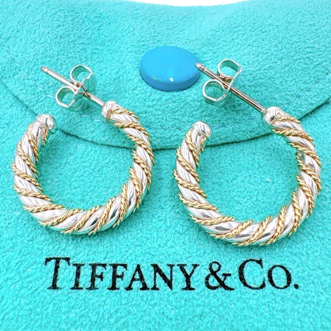 Tiffany & Co Twisted Combi Earrings Silver Gold
