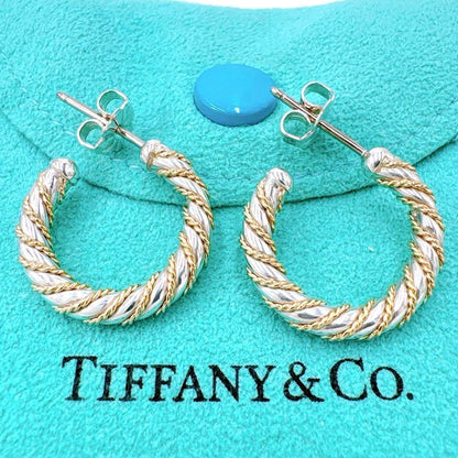 Tiffany & Co Twisted Combi Earrings Silver Gold
